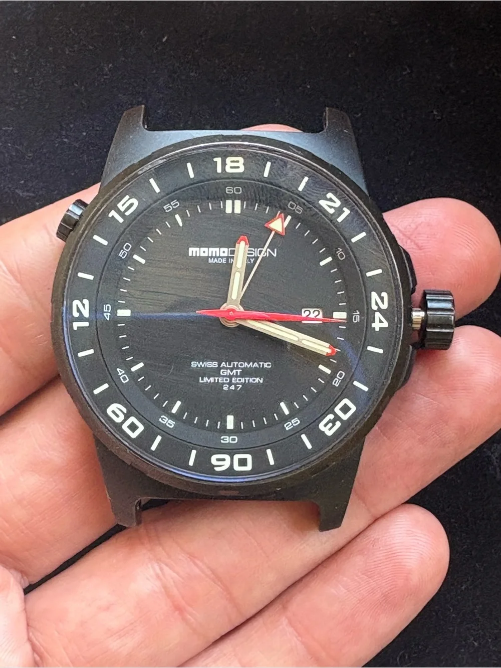 MOMO DESIGN BLACK PVD TITANIUM TIMEPIECE